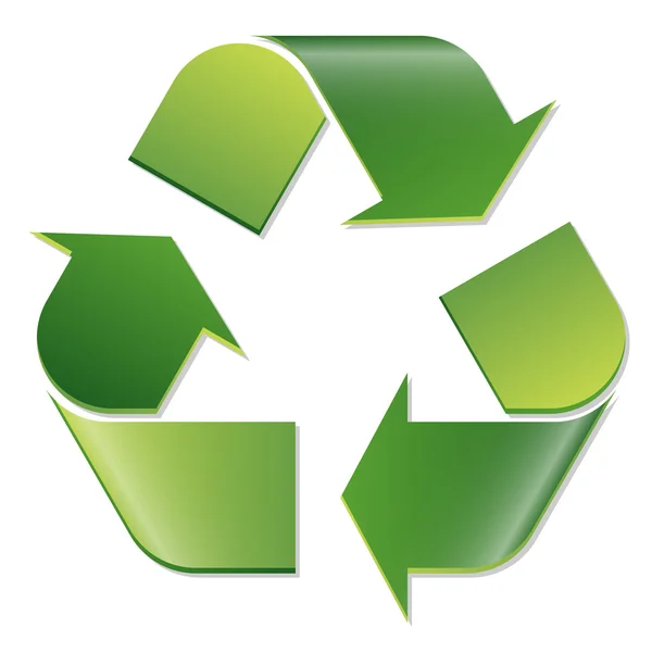 Signo de reciclaje verde — Vector de stock