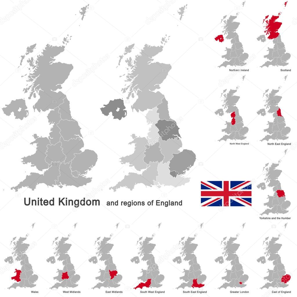 United Kingdom and regions of England