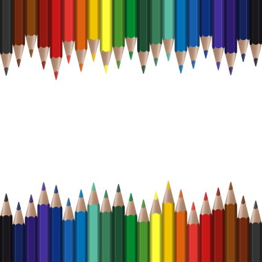 colored pencils seamless clipart