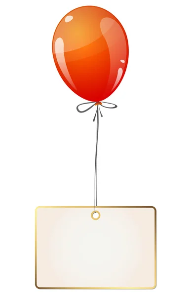 Balloon with hangtag — Stock Vector