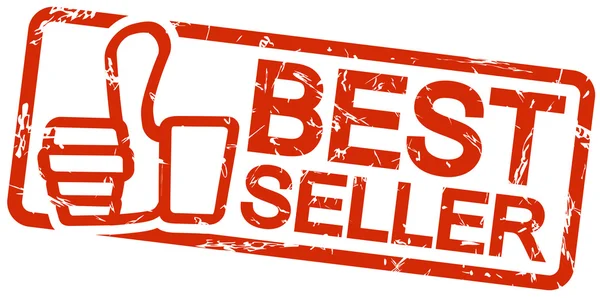 Carimbo vermelho bestseller —  Vetores de Stock