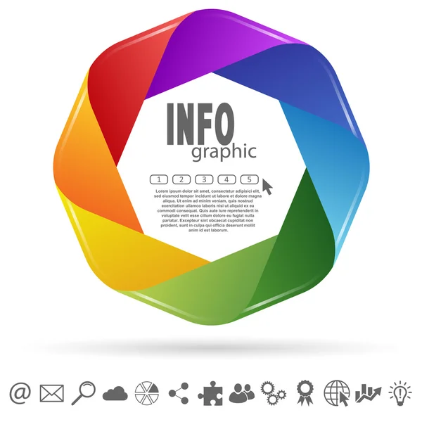 Info graphic colored — Stock Vector