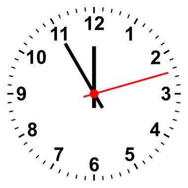 simple clock isolated clipart