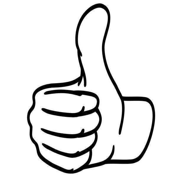 большой палец вверх силуэт
