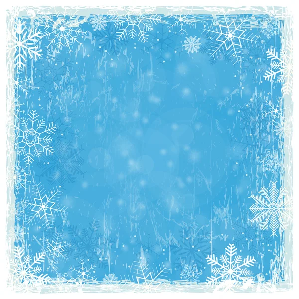 Blue grunge christmas background — Stock Vector