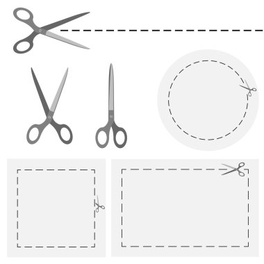 scissors with dashed line clipart