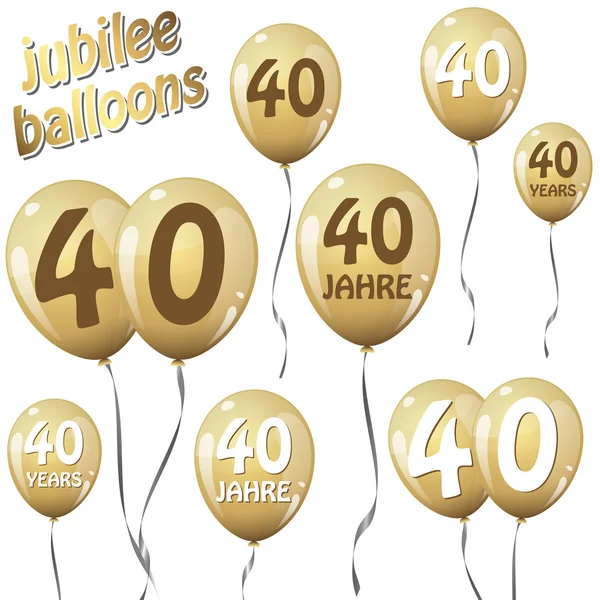 Globos de oro jubileo — Archivo Imágenes Vectoriales