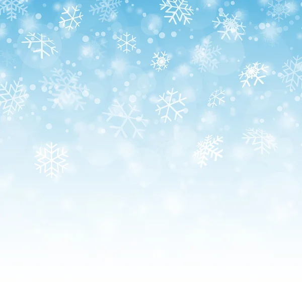 クリスマスに雪の落下の背景 — ストックベクタ
