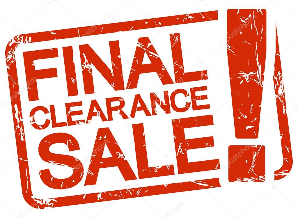 red stamp with text final clearance sale !