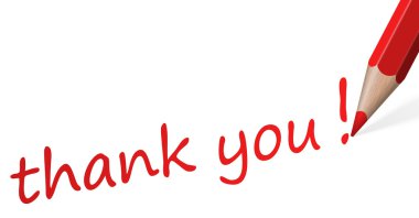 pencil with text thank you clipart