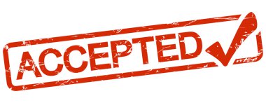 kabul edilen metin ile kırmızı pul