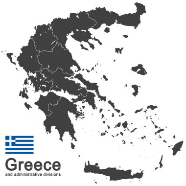 Greece and administrative divisions clipart
