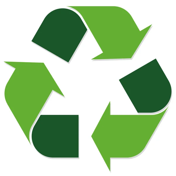 Recycling teken groen — Stockvector