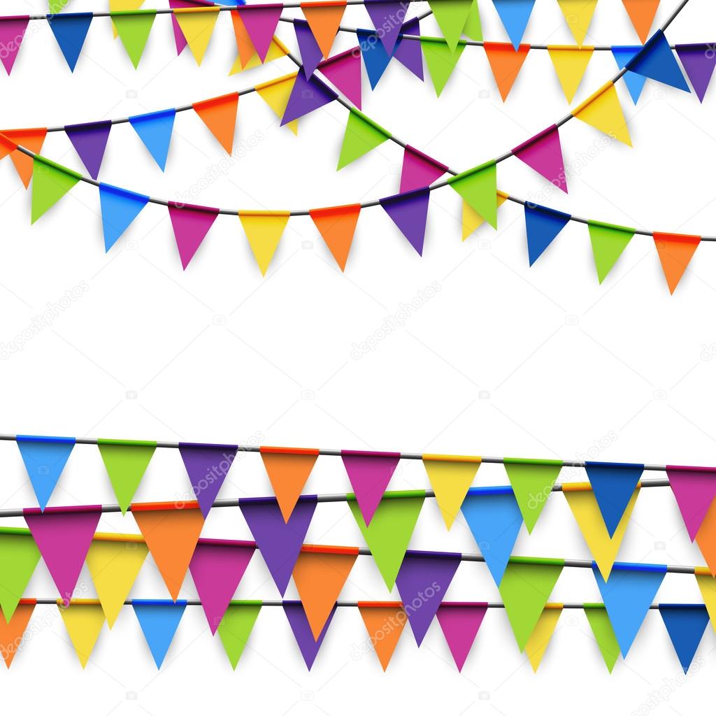 party garlands colored