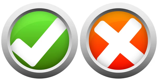 YES and NO buttons — Stock Vector