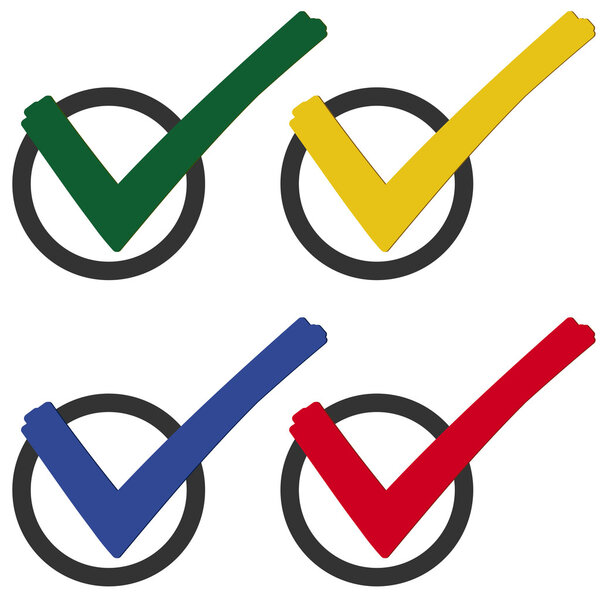 цветные контрольные отметки
