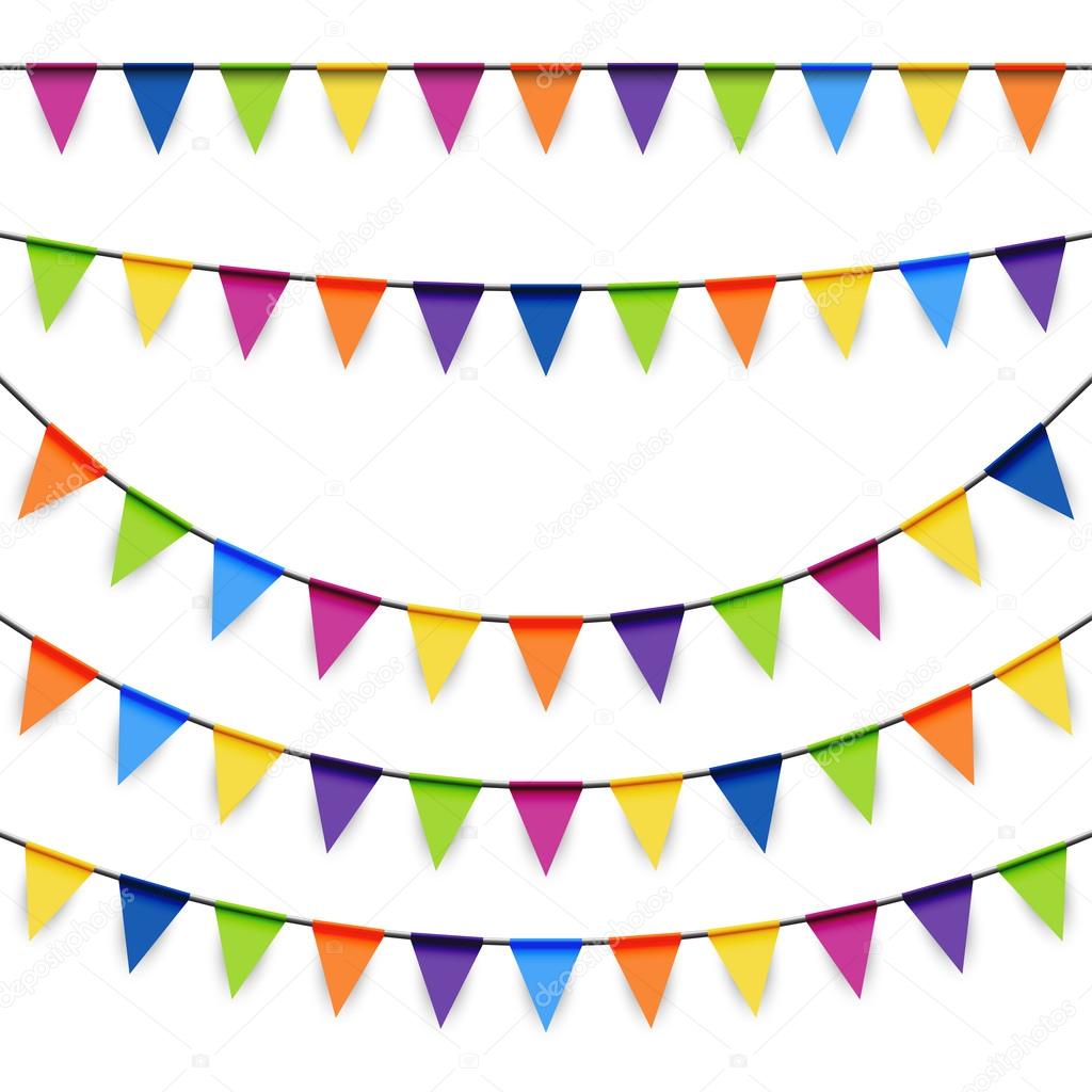 party garlands colored