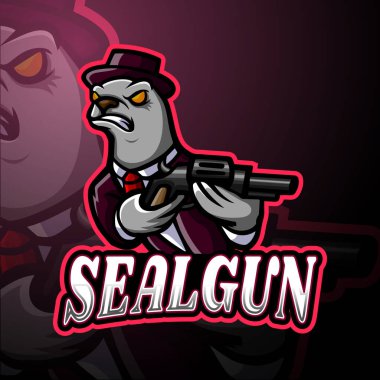 Esport logo maskot tasarımını mühürle