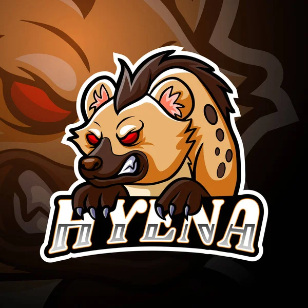 Diseño Mascota Del Logo Hyena Esport — Archivo Imágenes Vectoriales