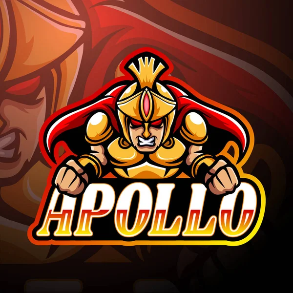 Apollo Esport Logo Mascot Design — Stock Vector