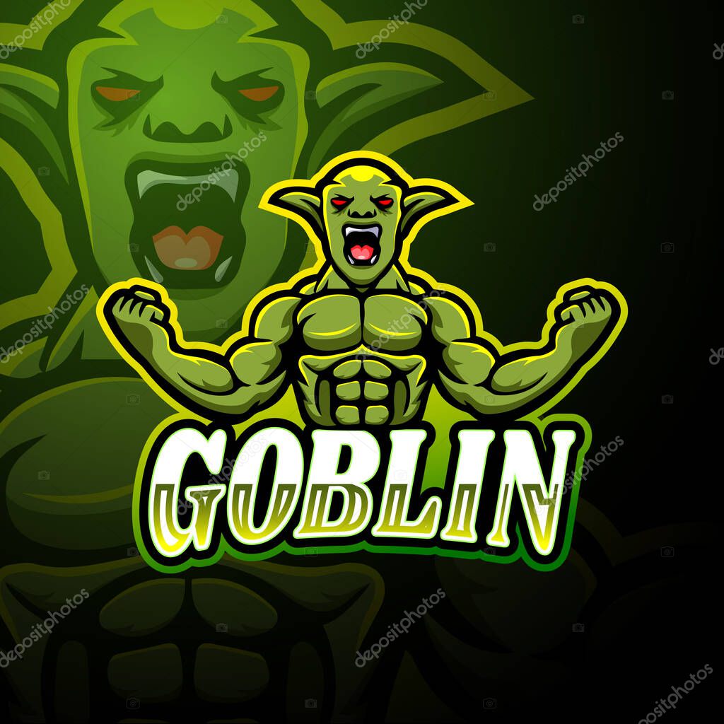 Goblin esport logo mascot design
