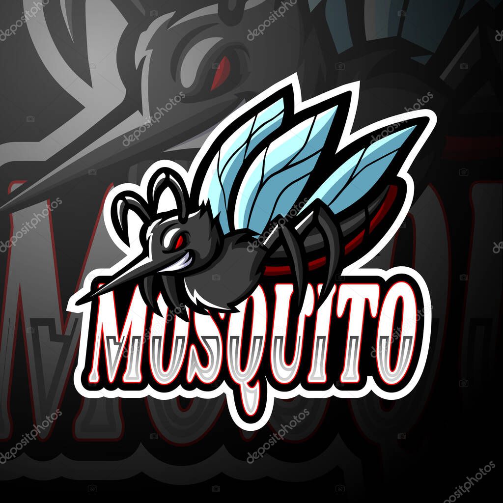 Mosquito esport logo mascot design