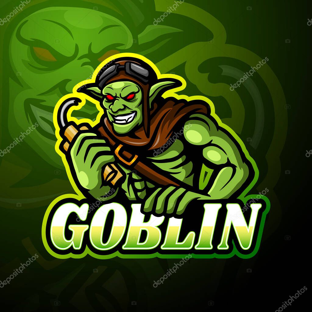 Goblin esport logo mascot design