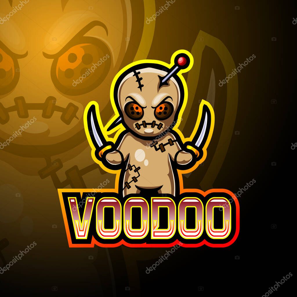 Voodoo esport logo mascot design