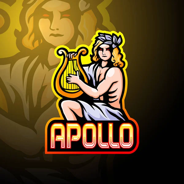 Conception Mascotte Logo Apollo Esport — Image vectorielle