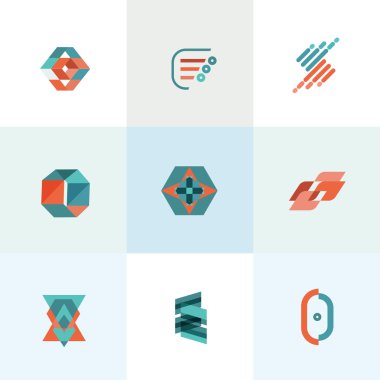 Modern iş düz simgeler kümesi