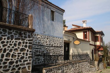 Bulgaristan 'ın güzel eski Plovdiv kasabası, genel görünüm