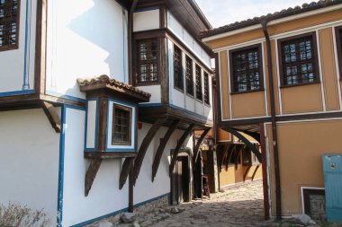 Bulgaristan 'ın güzel eski Plovdiv kasabası, genel görünüm