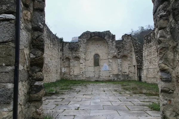 Ruiny Średniowiecznej Twierdzy Bizantyjskiej Miejscowości Melnik Bułgarii — Zdjęcie stockowe