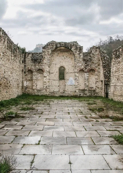 Ruínas Fortaleza Bizantina Medieval Cidade Melnik Bulgária — Fotografia de Stock