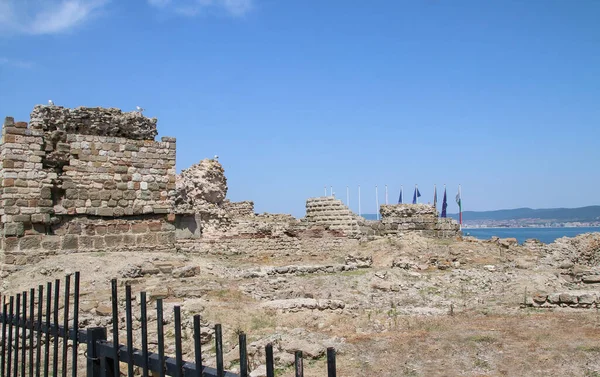 Die Schöne Altstadt Von Nessebar Bulgarien Gesamtübersicht — Stockfoto