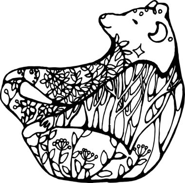 Çiçekli süslerle yoga pozu ver..