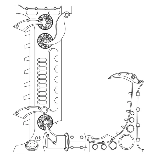 Vector Letter Kleurboek Een Illustratie Het Thema Van Het Alfabet — Stockvector