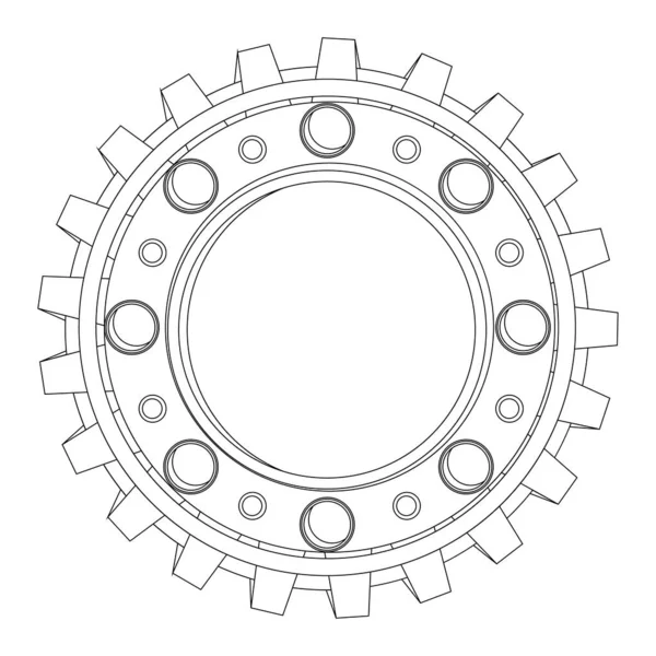 Vectorletter Kleurboek Een Illustratie Het Thema Van Het Alfabet Steampunk — Stockvector