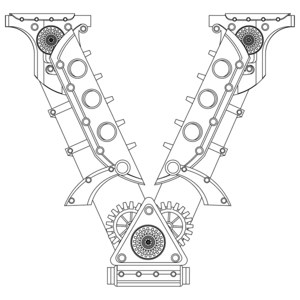 Livre Colorier Vectoriel Lettre Une Illustration Sur Thème Alphabet Dans — Image vectorielle