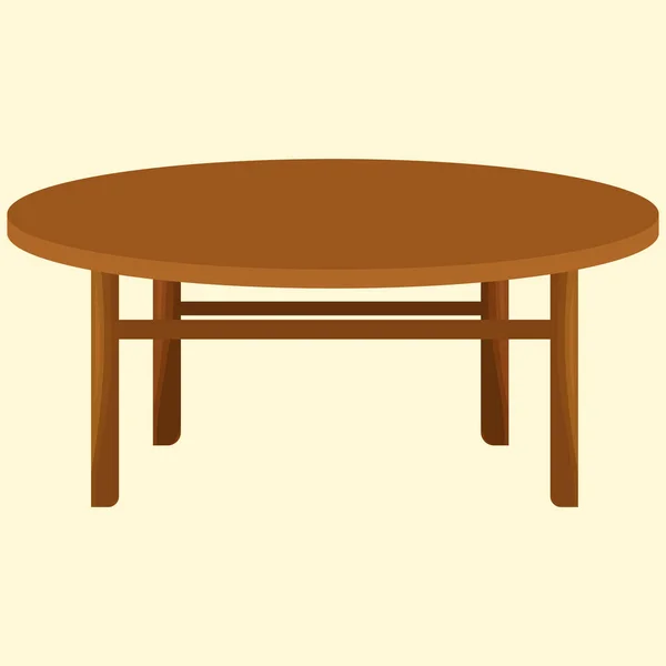 Holztisch Vorhanden Tisch Mit Schubladen Vektor Illustration Zum Thema Möbel — Stockvektor