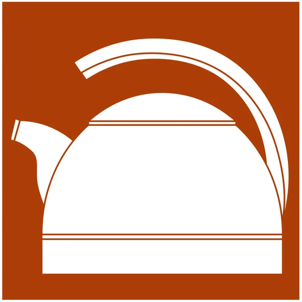 Çaydanlık Dekorasyon Için Vektör Silueti — Stok Vektör