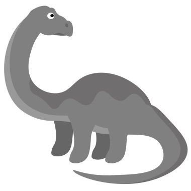 Beyaz arkaplanda vektör dinozor diplodocus.