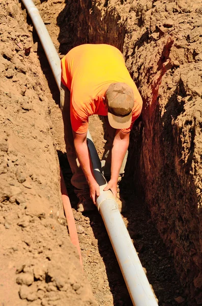 Dike arbete — Stockfoto