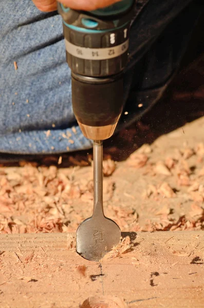 Taladro de madera — Foto de Stock