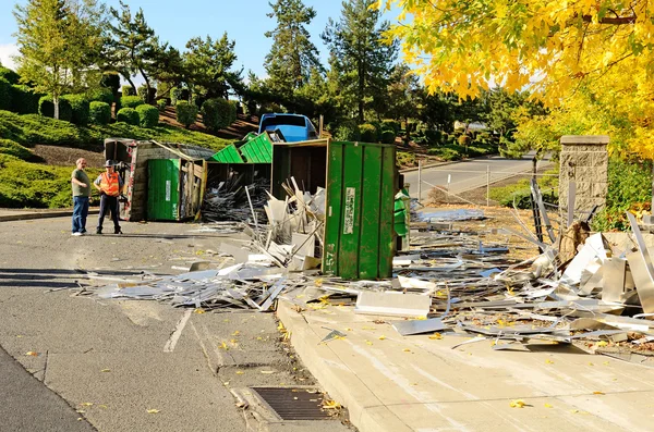 Unfall mit LKW — Stockfoto