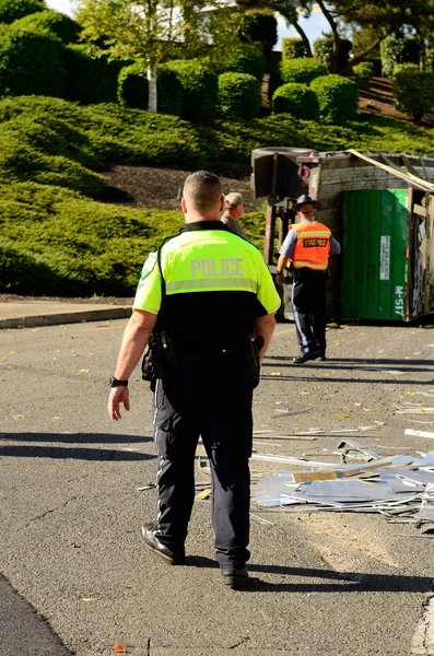 Unfall mit LKW — Stockfoto