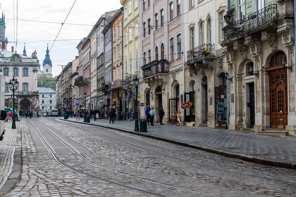 Lviv Ukraine Oktober 2020 Der Marktplatz Ist Das Kulturelle Und — Stockfoto