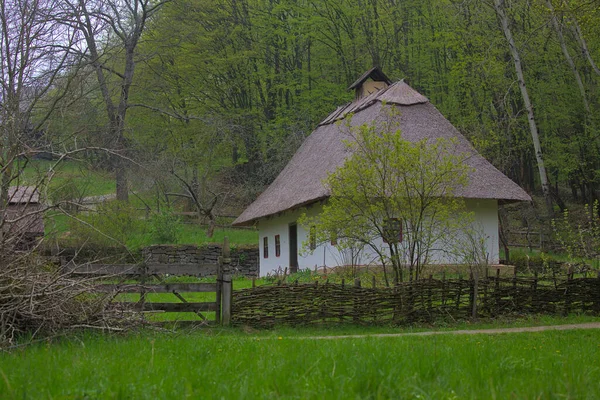 Kiew Pirogowo Ukraine Mai 2021 Traditionelles Ukrainisches Altes Haus Mit — Stockfoto