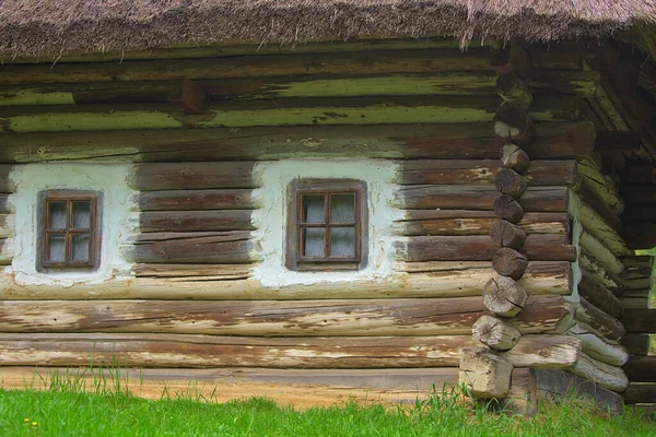 Kiev Pirogovo Ucrânia Maio 2021 Fragmento Uma Antiga Casa Tradicional — Fotografia de Stock