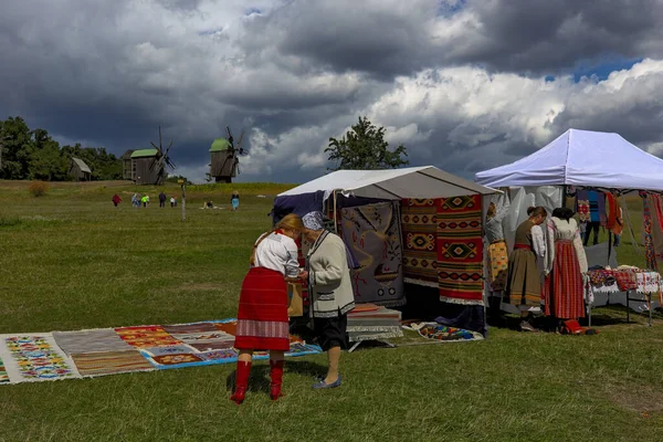 Киев Украина Сентября 2021 Года Выставка Традиционных Ремесел Открытым Небом — стоковое фото